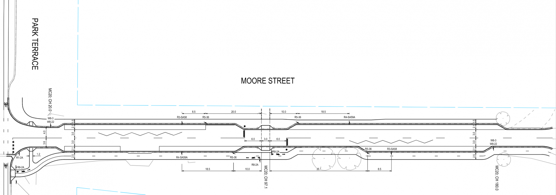 Moore Street Map