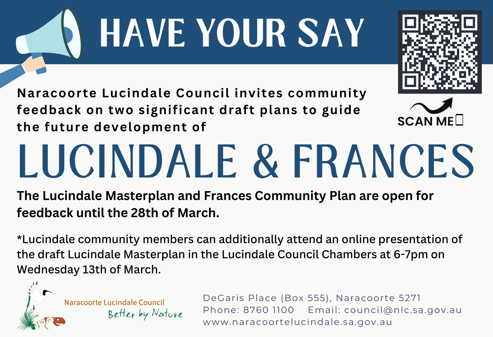 Lucindale and Frances draft plans