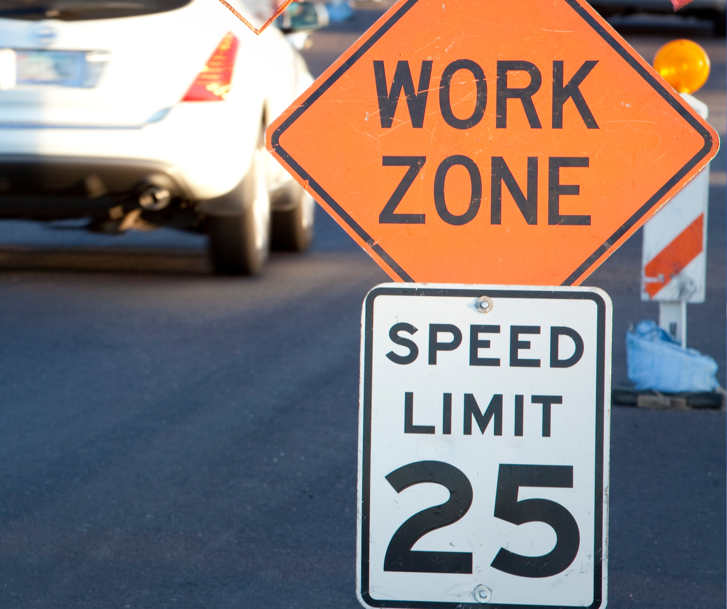 Roadworks sign