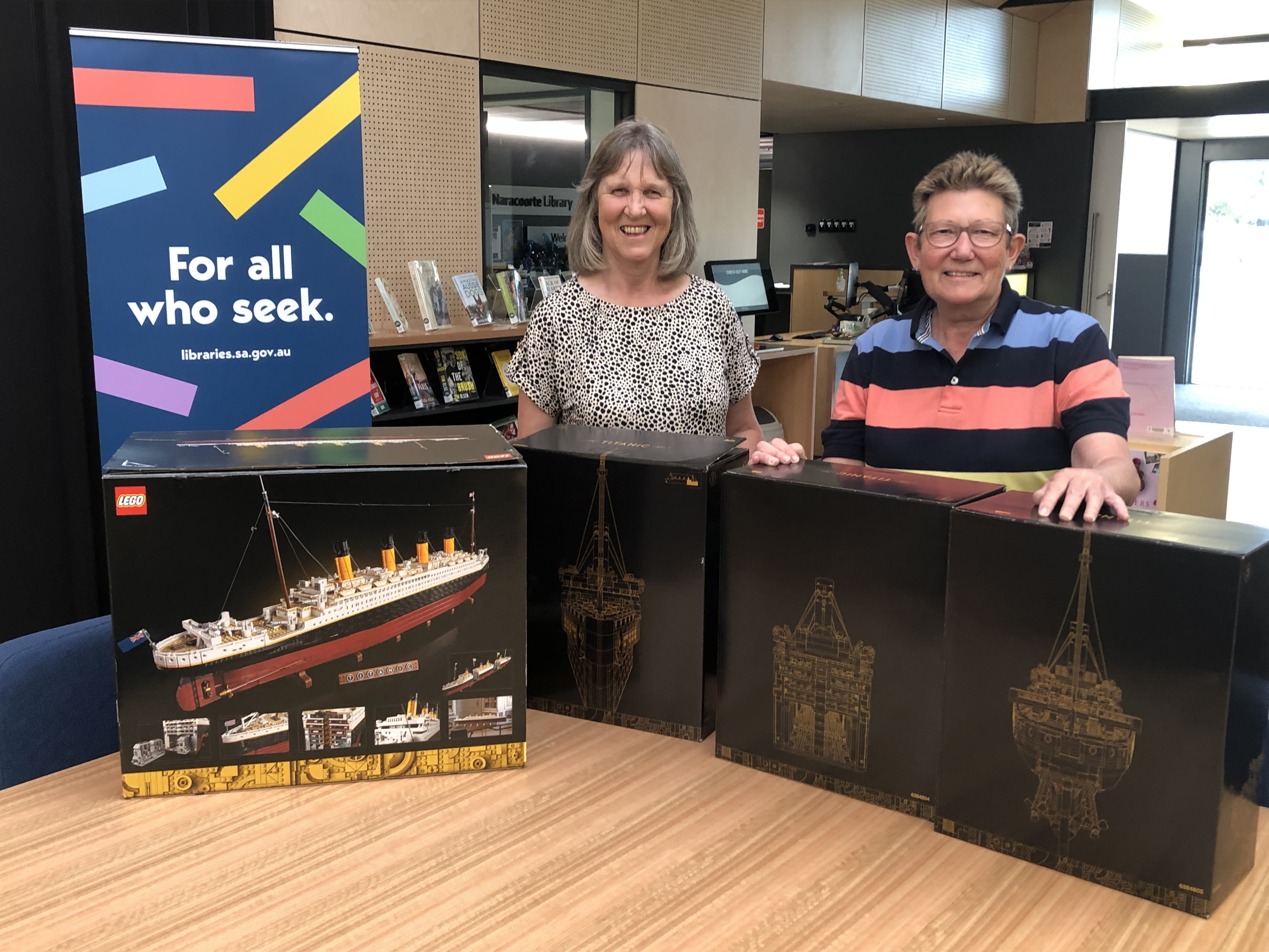 Titanic LEGO donation for Library